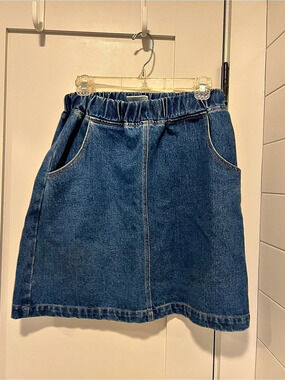 Le Bon Shoppe City Skirt Denim A-Line Blue Medium